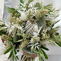 Fuseau de lavande bouquet de mariée 