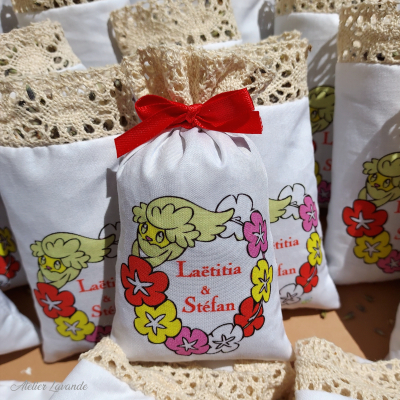 Sachet de lavande personnalisé mariage