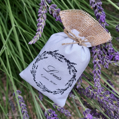Sachet de lavande personnalisé mariage