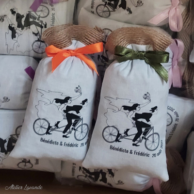 Sachet de lavande personnalisé mariage