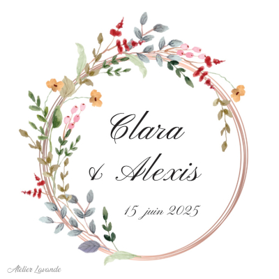 Maquette Sachet de lavande pour mariage