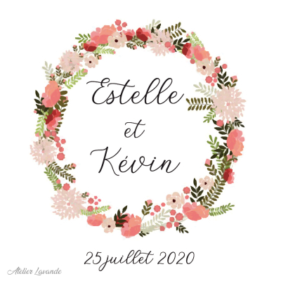 Maquette Sachet de lavande pour mariage