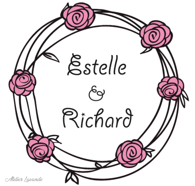 Maquette Sachet de lavande pour mariage