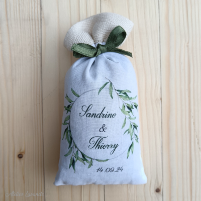 Sachet de lavande personnalisé mariage