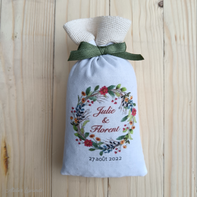 Sachet de lavande personnalisé mariage