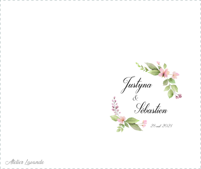 Maquette Sachet de lavande pour mariage