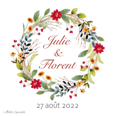 Maquette Sachet de lavande pour mariage