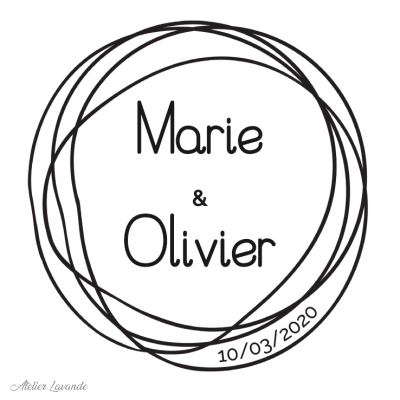 Maquette Sachet de lavande pour mariage