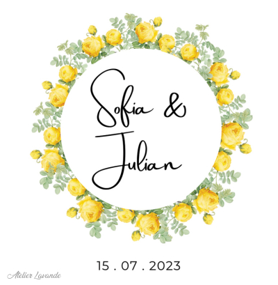 Maquette Sachet de lavande pour mariage