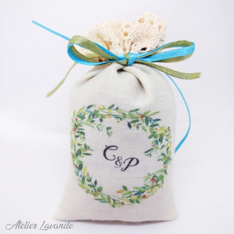 Sachet de lavande personnalisé pour mariage Atelier Lavande Provence