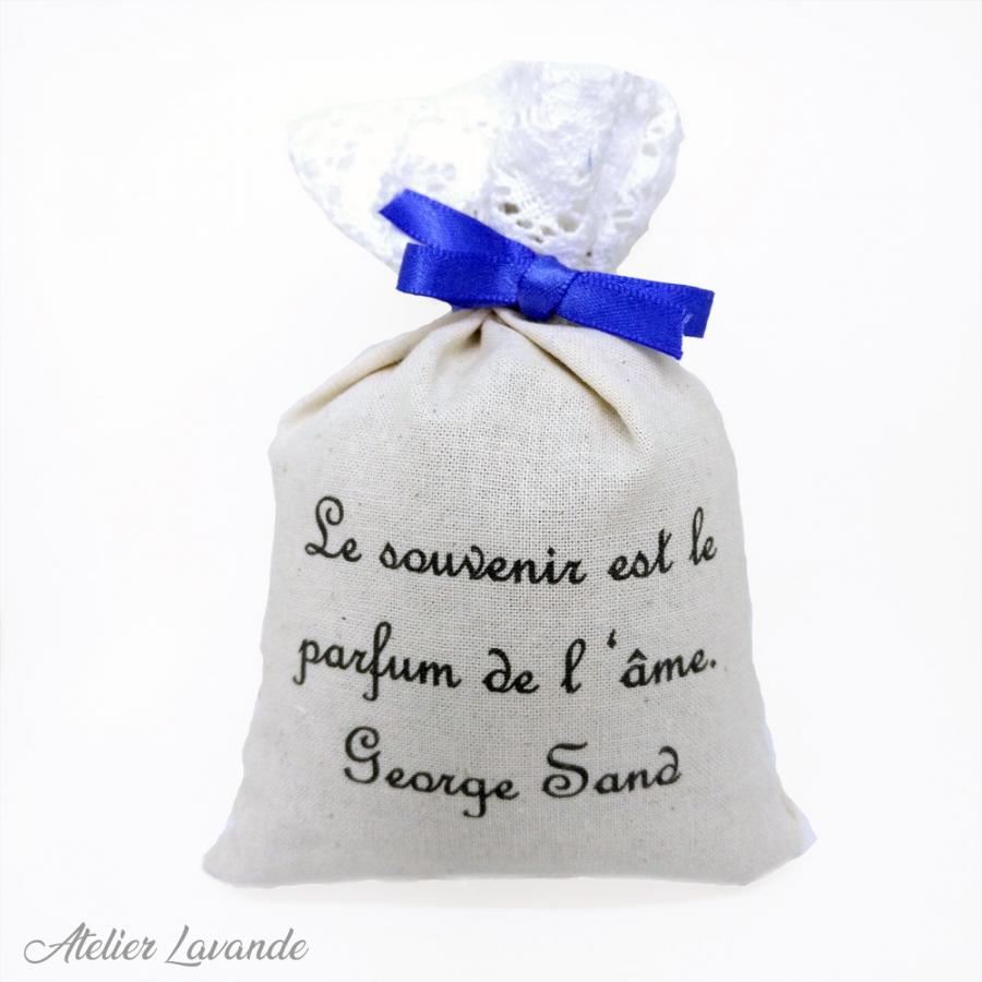 Sachet De Lavande Avec Citation De Georges Sand Le Parfum De L Ame Atelier Lavande Provence